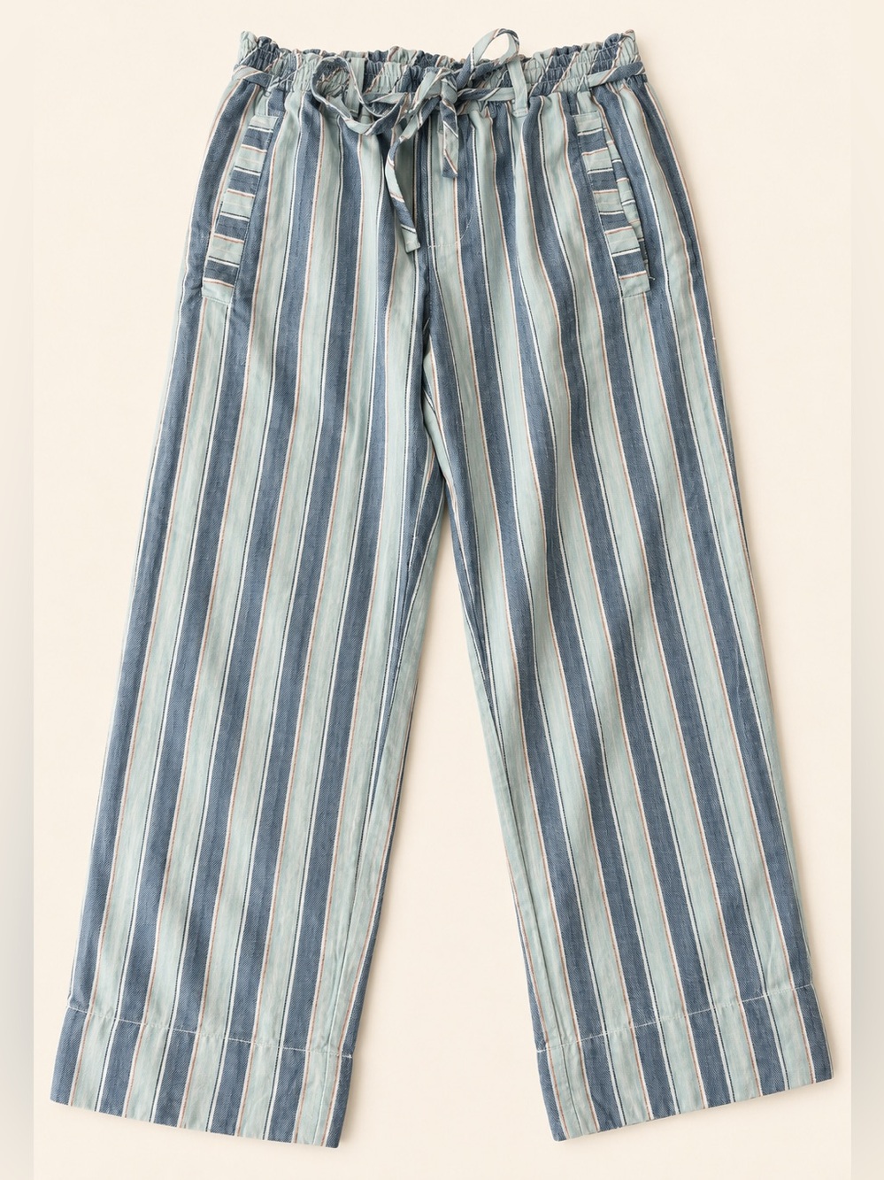 Free People Striped Tie Waist Pants | Size XS - Resort Chic Flattering Fit